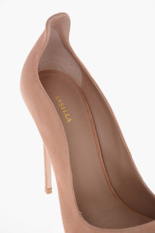Scalloped Edge IVY Suede Pumps 12cm