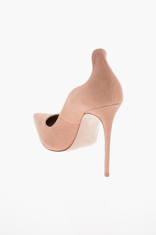 Scalloped Edge IVY Suede Pumps 12cm