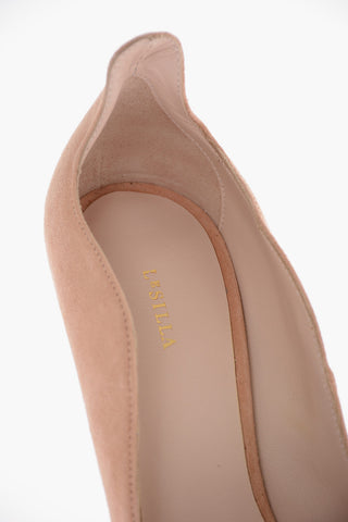 Scalloped Edge IVY Suede Pumps 11cm