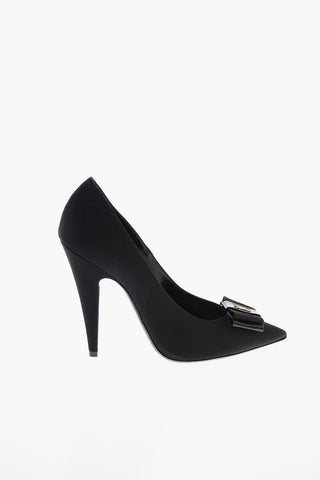 Cone Heel PENELOPE Fabric Pumps 12cm