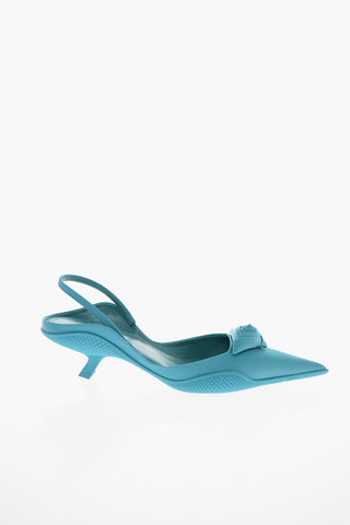 Slingbacks in Nylon GABARDINE con Tacco a Rocchetto 5cm
