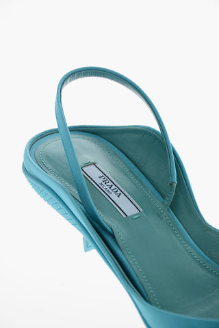 Slingbacks in Nylon GABARDINE con Tacco a Rocchetto 5cm