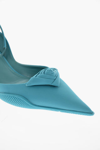 Slingbacks in Nylon GABARDINE con Tacco a Rocchetto 5cm