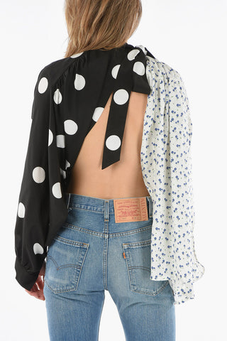 Ribbon Neck DRAPE Blouse