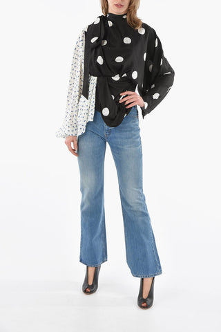 Ribbon Neck DRAPE Blouse