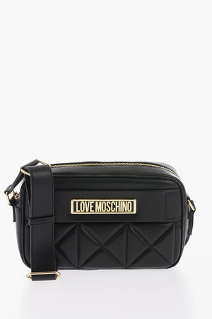 LOVE Borsa Camera In Ecopelle Trapuntata Con Logo Dorato