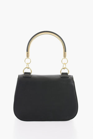 LOVE Borsa a Mano in Ecopelle con Logo in Metallo Dorato