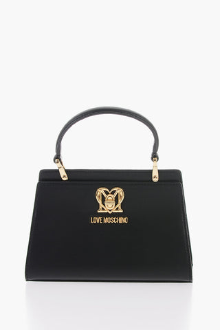 LOVE Solid-Color Handbag with Removable Faux-Fur Handle