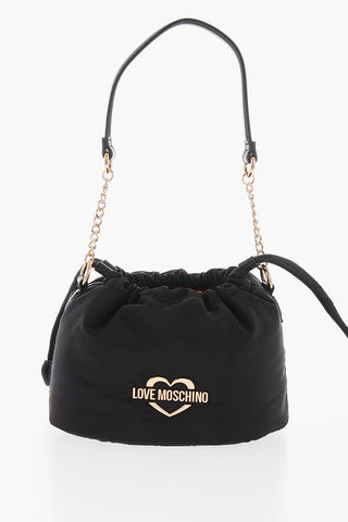 LOVE Mini Solid-Color Bucket Bag with Removable Strap