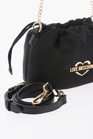 LOVE Mini Solid-Color Bucket Bag with Removable Strap