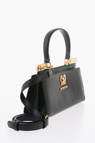 LOVE Borsa Handle in Ecopelle a 2 Scomparti con Tracolla Removibile