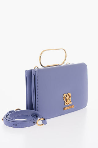 LOVE Einfarbige Handtasche mit abnehmbarem Kunstpelzgriff