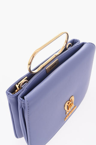 LOVE Einfarbige Handtasche mit abnehmbarem Kunstpelzgriff