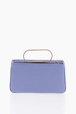 LOVE Einfarbige Handtasche mit abnehmbarem Kunstpelzgriff