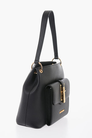 LOVE Borsa Hobo in Ecopelle Effetto Martellato con Maxi Logo Sul Retro