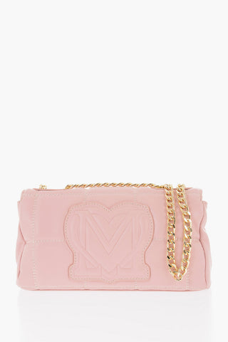 LOVE Tasche aus gestepptem Kunstleder mit Kettenriemen