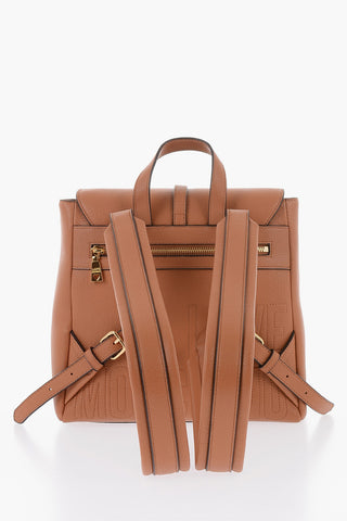 LOVE Einfarbiger Rucksack Aus Kunstleder Mit Goldenem Logo