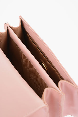 LOVE Borsa a Mano in Ecopelle con Manico Dorato e Tracolla Removibile