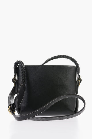 LOVE Faux Leather Crossbody Bag with Braided Details