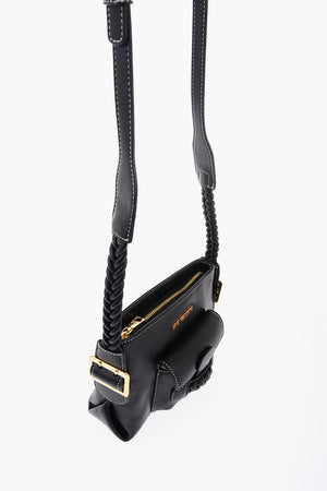 LOVE Faux Leather Crossbody Bag with Braided Details