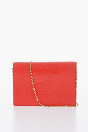 LOVE Borsa LIZARD in Ecopelle Effetto Coccodrillo con Catena Dorata