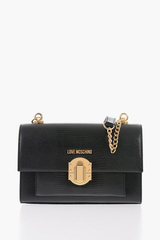 LOVE Borsa a Spalla in Ecopelle con Chiusura Magnetica in Metallo