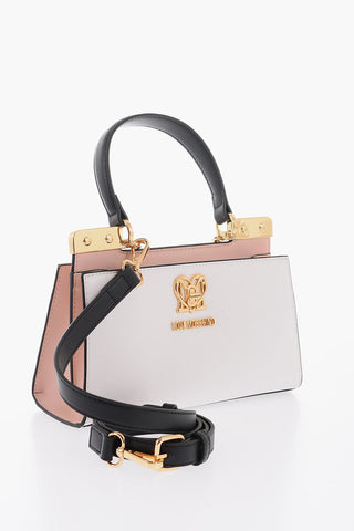 LOVE Faux Leather Handbag with Gold Details