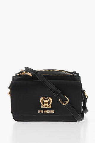  LOVE Faux Leather Camera Bag with Turn Lock Closure