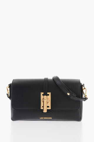 LOVE Faux Leather Shoulder Bag With Maxi Logo on the Back