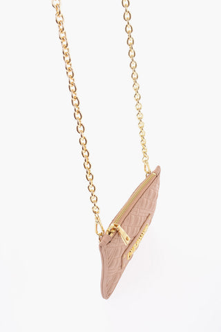 LOVE Clutch in Ecopelle Trapuntata con Tracolla a Catena Removibile