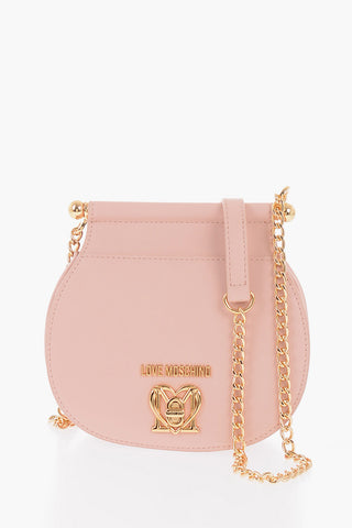 LOVE Faux Leather Crossbody Bag with Turn Lock Closure