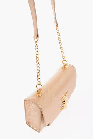 LOVE Lamé Faux Leather Shoulder Bag