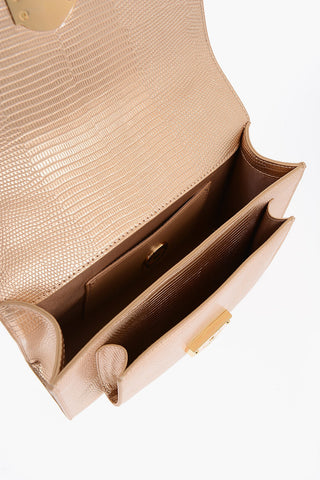 LOVE Lamé Faux Leather Shoulder Bag