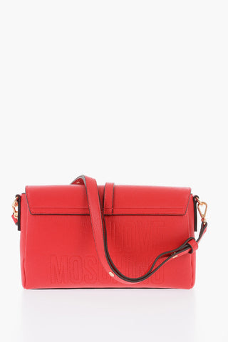 LOVE Faux Leather Shoulder Bag with Maxi Logo on the Back