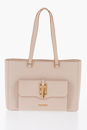 LOVE Borsa Tote in Ecopelle con Dettagli Dorati