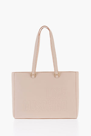 LOVE Borsa Tote in Ecopelle con Dettagli Dorati
