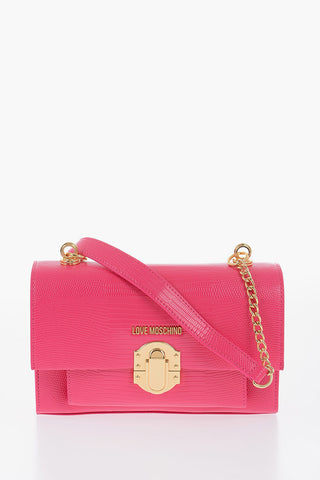 LOVE Schultertasche aus Kunstleder mit magnetischem Metallverschluss