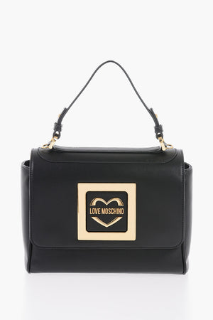 LOVE Borsa a Spalla in Ecopelle con Dettagli Dorati