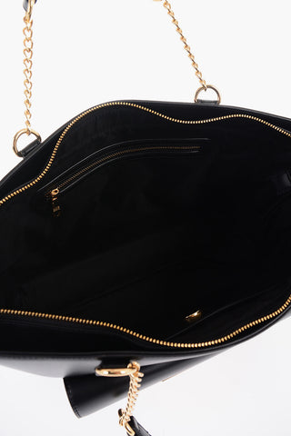  LOVE Faux Leather Tote Bag with Golden Details