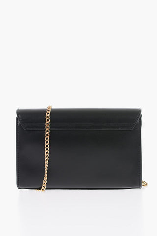LOVE Faux Leather Crossbody Bag with Metal Golden Logo