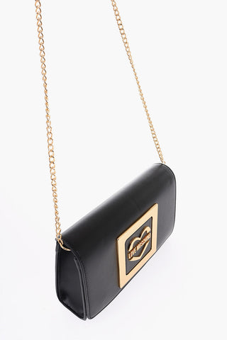 LOVE Faux Leather Crossbody Bag with Metal Golden Logo