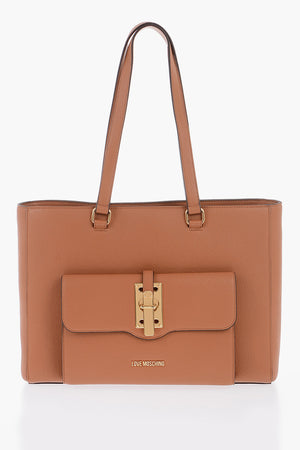 LOVE Tote-Bag Aus Kunstleder Mit Goldfarbenen Details