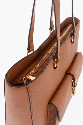 LOVE Tote-Bag Aus Kunstleder Mit Goldfarbenen Details