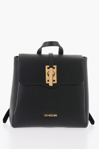 LOVE Faux Leather Backpack with Golden Details