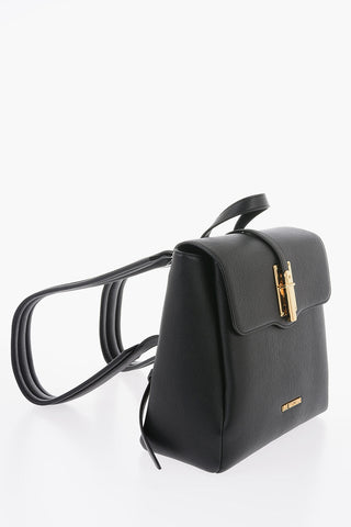 LOVE Faux Leather Backpack with Golden Details
