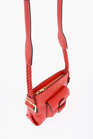 LOVE Faux Leather Crossbody Bag with Braided Details