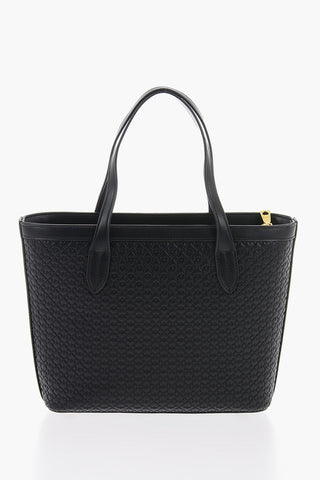  LOVE Faux Leather VALENTINA Tote Bag with All-Over Hearts