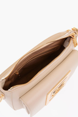  LOVE Faux Leather Bag with Removable Shoulder Strap and Metal Logo Plaque 