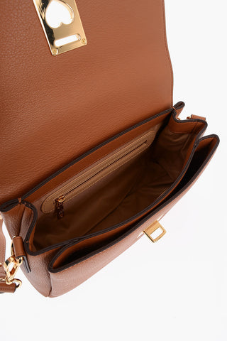 LOVE Faux Leather Shoulder Bag with Golden Details