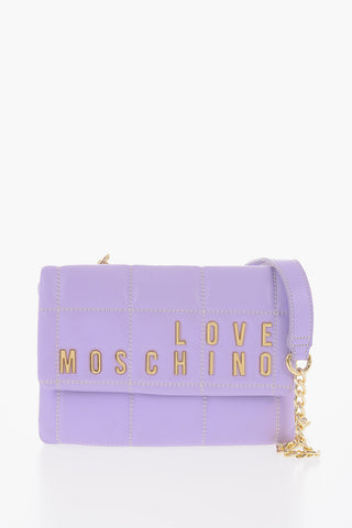 LOVE Borsa in Ecopelle Trapuntata con Tracolla a Catena Removibile